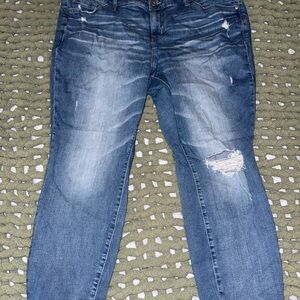 Torrid Blue Distressed Stretch Jeans